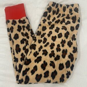 Leopard fuzzy pants
